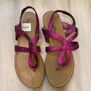 NWT Montego bay fuchsia sparkly sandals size 9.5